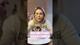 Keto High Protein Snickers Pudding #keto #ketorecipes #lowcarb #lowcarbrecipes #highprotein #pudding