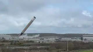 The Tinto chimney demolition, Holyhead 20/3/2024