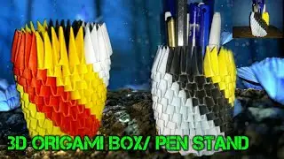 How to make 3D Origami Box /3D pen stands by art life/DIY paper box