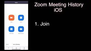 Zoom Meeting History iOS