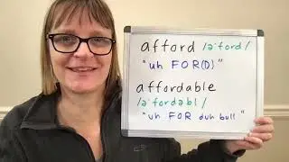 How to Pronounce Afford and Affordable