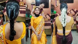 Indian Long Hair Ritual | Oiling, Smelling & Hairstyle Together
