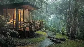 Violent Rain and Thunder Sound That Puts You to Sleep Fast