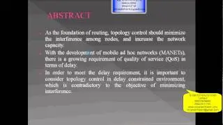Interference-based Topology Control Algorithm for Delay-constrained Mobile Ad hoc Networks