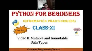 Mutable & Immutable Data Types in Python ~ list ~ dictionary ~ string  ~ Introduction to Python