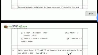 CBSE Class 10th math basic sample paper with solution of (2019-20)