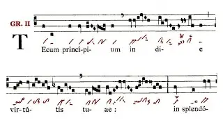 Tecum principium - Grégorien