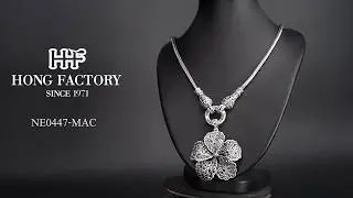 Handcrafted silver chain with special loop ring for hold gorgeous pendant「Hong Factory Official」
