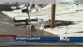Danville utility crews stay busy working to restore power
