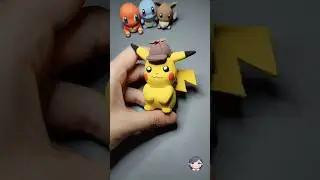 How to create a Hat-Wearing Pikachu | Pikachu clay tutorial  #picachu #clayart #anime