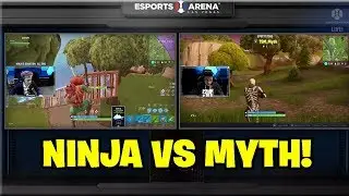 NINJA VS MYTH AT LAS VEGAS FORTNITE ESPORTS TOURNAMENT! AMAZING IMPULSE FROM NINJA!