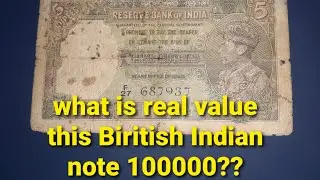 5 Rupee  Biritish Indian note  ( Signed by....C.D.Deshmukh...Rare...bundle value..100000 to 150000 L