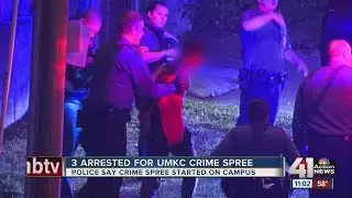 Three arrested for UMKC crime spree