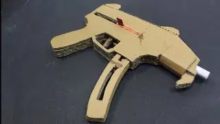How to make a CZ scorpion EVO 3S1 pistol - that shoots- (cardboard gun)