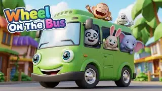 The Wheels on the Green Bus 3D | Best 4K Nursery Rhymes for Kids