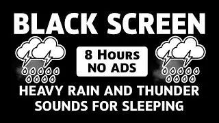 Rain And Thunder Sound BLACK SCREEN For Sleep Instantly And Beat Insomnia - Smoothing RAIN SOUND