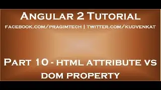 html attribute vs dom property