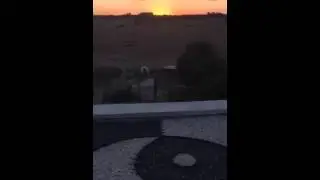 Sunset over UN buffer zone Cyprus