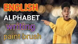 ENGLISH ALPHABET Writing  paint brush 🎨🖌️#alphabet#art#drawing#viral#painting#easydrawing#trending 
