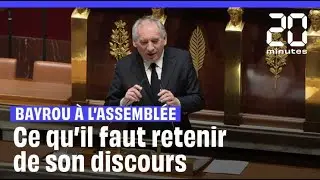 Le résumé du discours de politique générale de François Bayrou
