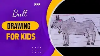Bull drawing step by step| Bull drawing for kids| Bull drawing for kids easy step by step .