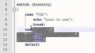 PHP Tutorial -- 6 -- Switch statement