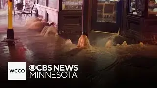 Stretch of Minneapolis' West 50th Street flooded in water main break