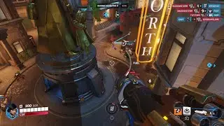 Overwatch 2 online match 6 Genji vs only 1 Zarya with my team