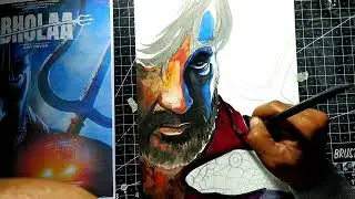 Bhola movie poster|AjayDevgan|Tabu #ajaydevgan #artfromtheheart #realisticdrawing #artist