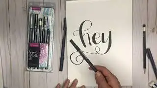 An easy lettering starter kit that you can find at your local craft store !