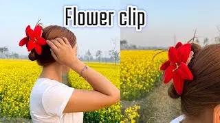 Hair clip making process//🇳🇵// it&rsquo;s very easy to make, you can try it🌺 #pipecleanercraft #flower