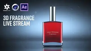 3D Fragrance Product Modeling Live | C4D, Octane