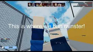 Banning People In Roblox Arsenal with hacks + Banning @Rainster  (Script is patched)