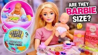 Miniverse Baby Food! Are They Barbie Doll Size? (Make It Mini)