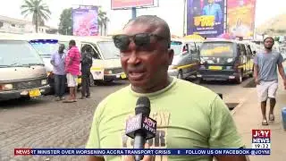Commercial drivers in Kumasicite traffic and road conditions affecting bus operations.#JoyNews