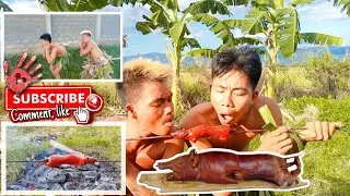 catching rat and cooking in a jungle for food us | Primitive # 4