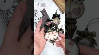 Whimsical Christmas Ornaments ✨ DIY with Resin & Decoupage