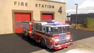 Car fire and Cutting down a blocking tree - Flashing Lights
