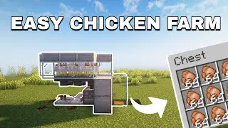 Easy Chicken Farm in Minecraft 1.21 (Unlimited Food & Feathers)