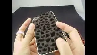 Cool iPhone 4S Back Cover Case with Leopard Fur Design