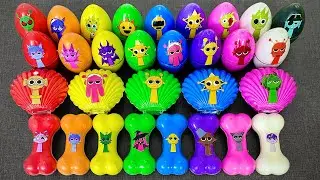 Slime ASMR with Incredibox Sprunki Characters | Satisfying Clay Surprises in Eggs & Shells
