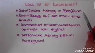 Leserbrief - Erkl&auml;rvideo