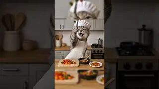 Cat Cooking🐈#ai #wildai #cooking