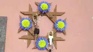 paper craft / Beautiful Wall hanging with Key holder Very easy Craft Ideas At Home .