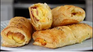 Delicious Bacon, Egg, And Cheese Puff Pastry!