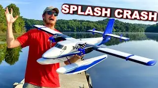 CRASHING water FLOAT Plane on PURPOSE - E-Flite Twin Otter RC Airplane