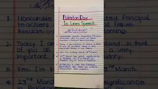 10 Lines Speech Pakistan Day/Youm e Pakistan 23rd March  (Pakistan Resolution Day) #shorts #23march
