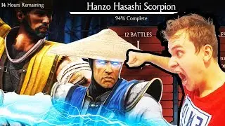 MKX Mobile. HARD Hanzo Hasashi Challenge. RAIDEN ABUSE IS REAL!