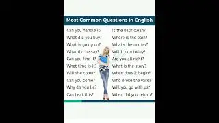 Let's Learn Most Common Questions In English!#englishreadingkaisesikhe#englishreading#englishskill