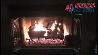 Real Fyre Rugged Split Oak &ndash; Vented Gas Logs + Remote Flame Control Demo